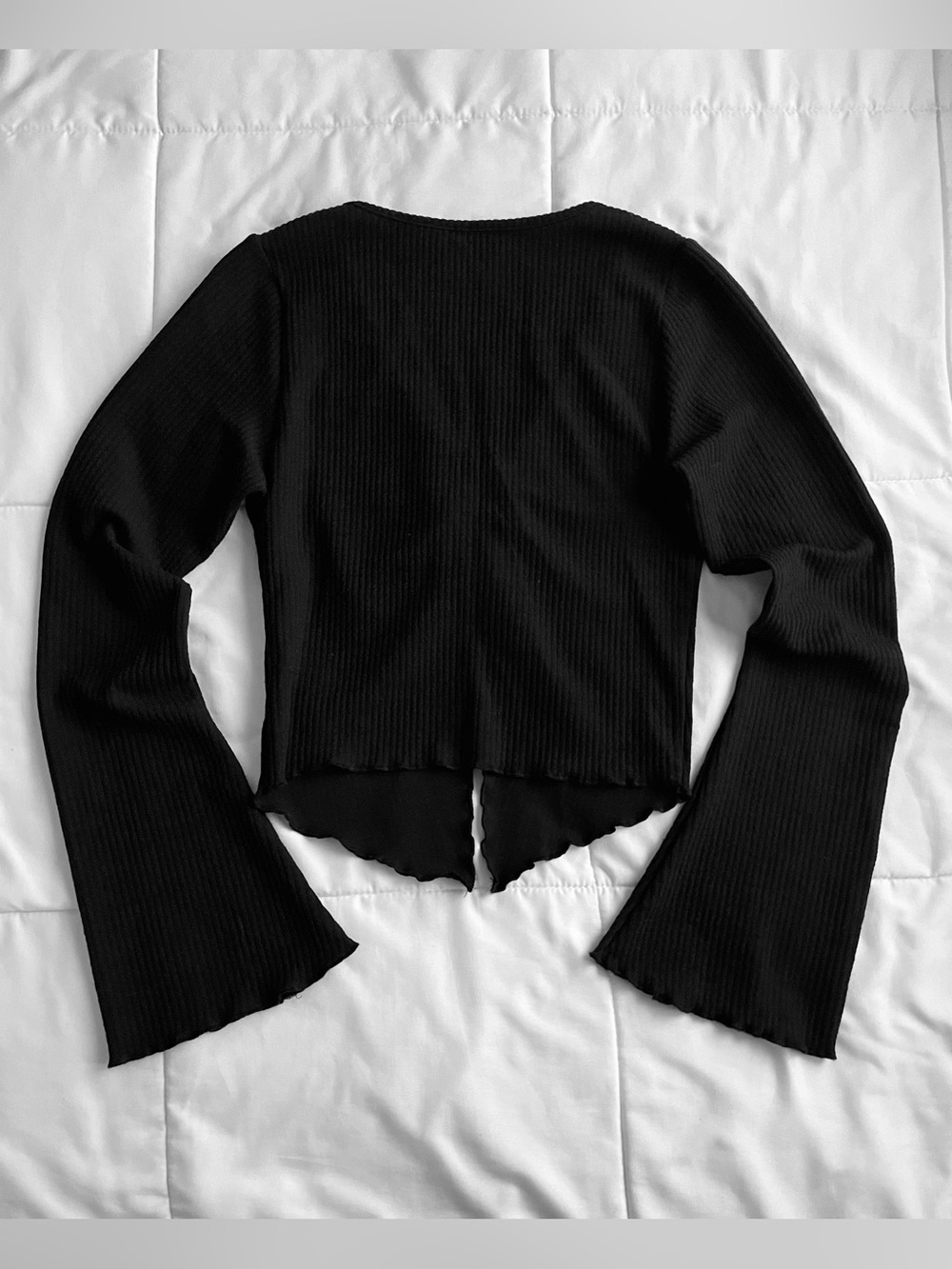 H&M Ribbed Split-Front Top - Picture 2 of 2
